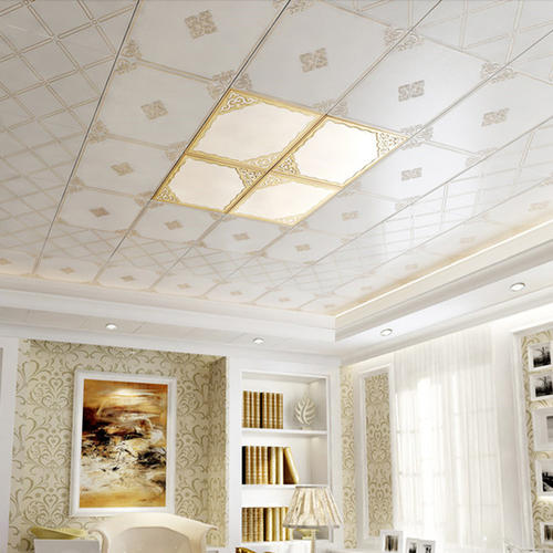歐式吊鋁扣板-客廳鋁扣板吊頂效果圖